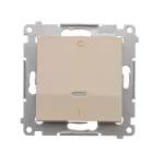 Simon 54 WMDL-021xxx-041 Łącznik dwubiegunowy z podświetleniem LED (moduł) 10AX, 250V~, szybkozłącza; kremowy