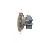 Simon 54 WMDW-03111x-044 Gniazdo Schuko z przesłonami (moduł) 16A, 250V~, zaciski śrubowe; złoty mat
