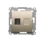 Simon 54 WMDH-0XXXX1-044 Gniazdo HDMI (moduł); złoty mat