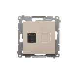 Simon 54 WMDK-0610xx-041 Gniazdo komputerowe pojedyncze RJ45 kategoria 6 z przesłoną przeciwkurzową (moduł); kremowy