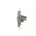 Simon 54 WMDK-0610xx-044 Gniazdo komputerowe pojedyncze RJ45 kategoria 6 z przesłoną przeciwkurzową (moduł); złoty mat