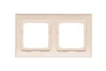Simon 54 Premium WMDZ-0120xK-041 Ramka 2-krotna PREMIUM do puszek karton-gips IP20 / IP44; kremowy