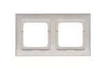 Simon 54 Premium WMDZ-0120xK-043 Ramka 2-krotna PREMIUM do puszek karton-gips IP20 / IP44; srebrny mat