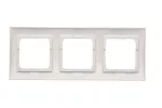 Simon 54 Premium WMDZ-0130xK-043 Ramka 3-krotna PREMIUM do puszek karton-gips IP20 / IP44; srebrny mat