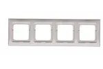 Simon 54 Premium WMDZ-0140xK-043 Ramka 4-krotna PREMIUM do puszek karton-gips IP20 / IP44; srebrny mat