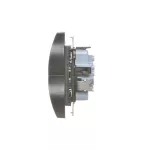 Simon 55 WMDW-00210N-149 Gniazdo wtyczkowe podwójne z uziemieniem z przesłonami (moduł) 16 A, 250 V~, szybkozłącza; Czarny mat
