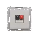 Simon 55 WMDG-01100x-143 Gniazdo głośnikowe 1-krotne (moduł). Przekrój przewodów dla wejścia i wyjścia 2,5 mm2; Aluminium mat