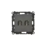 Simon 55 WMDA-P95xx7-149 Gniazdo HDMI podwójne (moduł); Czarny mat