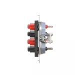 Simon 55 WMDG-01300x-149 Gniazdo głośnikowe 4-krotne (moduł). Przekrój przewodów dla wejścia i wyjścia 2,5 mm2; Czarny mat