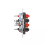 Simon 55 WMDG-01300x-149 Gniazdo głośnikowe 4-krotne (moduł). Przekrój przewodów dla wejścia i wyjścia 2,5 mm2; Czarny mat