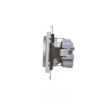Simon 55 WMDW-021111-143 Gniazdo Schuko z przesłonami (moduł) 16 A, 250 V~, szybkozłącza; Aluminium mat