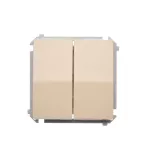 Simon Basic WMUL-0612xx-9011 Łącznik schodowy podwójny z podświetleniem LED (moduł) 10AX, 250V~, zaciski śrubowe; beż