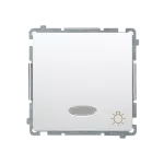 Simon Basic WMUL-081x3x-1011 Przycisk światło z podświetleniem LED na 24V (moduł) 10AX, 24V~, szybkozłącza; biały