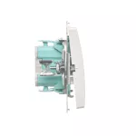 Simon Basic WMUL-081x3x-1011 Przycisk światło z podświetleniem LED na 24V (moduł) 10AX, 24V~, szybkozłącza; biały