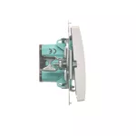 Simon Basic WMUL-020x2x-1011 Łącznik dwubiegunowy (moduł) 16AX, 250V~, zaciski śrubowe; biały