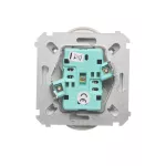 Simon Basic WMUW-00201M-1011 Gniazdo wtyczkowe podwójne bez uziemienia (moduł) z przesłonami torów prądowych, Σ16A, 250V~, zaciski śrubowe; biały