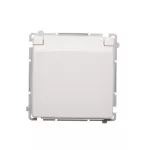 Simon Basic WMUW-50110x-1021 Gniazdo wtyczkowe z uziemieniem (moduł), bryzgoszczelne IP44, 16A, 250V~, zaciski śrubowe; biały