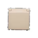 Simon Basic WMUW-50110x-9021 Gniazdo wtyczkowe z uziemieniem (moduł), bryzgoszczelne IP44, 16A, 250V~, zaciski śrubowe; beż