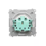 Simon Basic WMUW-53110x-1021 Gniazdo wtyczkowe z uziemieniem, bryzgoszczelne IP44 (moduł) 16A, 250V~, zaciski śrubowe. Klapka transparentna; biały