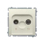 Simon Basic WMUA-05010z-9011 Gniazdo antenowe R-TV końcowe, separowane (moduł), 1x wejście: 5–862 MHz; beż