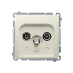 Simon Basic WMUA-03018z-9011 Gniazdo antenowe R-TV-SAT końcowe (moduł), beż *Może być użyte jako gniazdo zakończeniowe do gniazd przelotowych R-TV-SAT