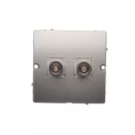 Simon Basic WMUG-010002-H011 Gniazdo głośnikowe pojedyncze -1 kolumna głośnikowa (moduł). Przekrój przew. dla wyjścia 6 mm2. Mocowanie na wkręty do puszki; satynowy
