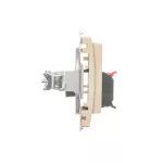 Simon Basic WMUG-01000x-9011 Gniazdo głośnikowe 1-krotne z polem opisowym (moduł). Przekrój przew. dla wejścia i wyjścia 2,5 mm2. Mocowanie na łapki i wkręty; beż