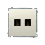 Simon Basic WMUH-0xxxx2-9011 Gniazdo HDMI podwójne (moduł); beż