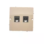 Simon Basic WMUT-0320x2-9011 Gniazdo telefoniczne RJ11 podwójne (moduł). Montaż gniazda na wkręty do puszki; beż