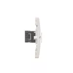Simon Basic WMUK-0510F2-1011 Gniazdo komputerowe RJ45 pojedyncze, kategoria 5e (moduł). Montaż gniazda na wkręty do puszki; biały