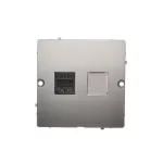 Simon Basic WMUK-0510F2-H011 Gniazdo komputerowe RJ45 pojedyncze, kategoria 5e (moduł). Montaż gniazda na wkręty do puszki; satynowy