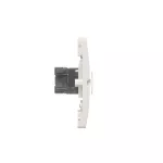 Simon Basic WMUK-0520F2-1011 Gniazdo komputerowe RJ45 podwójne kategoria 5e (moduł). Montaż gniazda na wkręty do puszki; biały