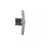 Simon Basic WMUK-0520F2-J011 Gniazdo komputerowe RJ45 podwójne kategoria 5e (moduł). Montaż gniazda na wkręty do puszki; stal inox