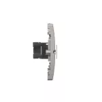 Simon Basic WMUK-0520F2-H011 Gniazdo komputerowe RJ45 podwójne kategoria 5e (moduł). Montaż gniazda na wkręty do puszki; satynowy