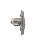 Simon Basic WMUK-0630xx-J011 Gniazdo komputerowe RJ45, kategoria 6, pojedyncze ekranowane z przesłoną przeciwkurzową (moduł). Montaż na łapki lub wkręty; stal inox