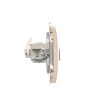 Simon Basic WMUK-0640xx-9011 Gniazdo komputerowe RJ45, kategoria 6, podwójne ekranowane z przesłoną przeciwkurzową (moduł). Montaż na łapki lub wkręty; beż