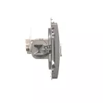 Simon Basic WMUK-0640xx-J011 Gniazdo komputerowe RJ45, kategoria 6, podwójne ekranowane z przesłoną przeciwkurzową (moduł). Montaż na łapki lub wkręty; stal inox