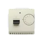 Simon Basic WMUR-02xxxx-9011 Regulator temperatury z czujnikiem wewnętrznym, 16A, 230V~. Montaż gniazda na wkręty do puszki; beż