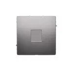 Simon Basic WMUZ-611xxx-J012 Zaślepka ramki – mocowanie na zatrzask do ramki; stal inox *Do modułów wewnętrznych w ramkach wielokrotnych