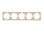 Simon Basic Standard WMYZ-04520x-9013 Ramka 5-krotna – uniwersalna poziom i pion; beż