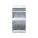 Simon Connect TSC-S80C-8 Płytka CIMA, 4x RJ z osłonami, skośna, do adapterów MD; aluminium