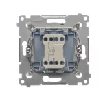 Simon 54 WMDL-091xxx-046 Przycisk „dzwonek” z podświetleniem LED (moduł) 10AX, 250V~, szybkozłącza; brąz mat