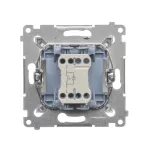 Simon 54 WMDL-0P1xxx-046 Przycisk pojedynczy zwierny z podświetleniem LED bez piktogramu (moduł) 10AX, 250V~, szybkozłącza; brąz mat
