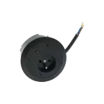 Simon 480 TS48-330E10C00-44 Gniazdo meblowe 1 gn. typ E + ładowarka USB type A; złącze 10 cm przewód; czarny
