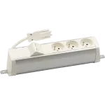 Simon 480 TS48-210E300K0-30 Listwa poszerzona 3 gn. typ E i płytka 2xRJ45 keystone; złącze w układzie Wieland; aluminium-biały