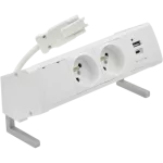 Simon 480 TS48-410E20B00-33 Biurkowy zestaw gniazd 2 gn. typ E + ładowarka USB typ A+C; złącze w układzie Wieland; biały