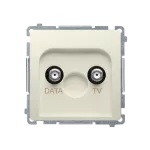Simon Basic WMUA-07xxxx-9013 Gniazdo antenowe TV-DATA (moduł) 1x wejście: 5–1000 MHz; beż