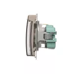 Simon Basic WMBW-53111x-H011 Gniazdo wtyczkowe Schuko do wersji IP44 z przesłonami (moduł) 16A, 250V~,zaciski śrubowe; satynowy. Klapka transparentna