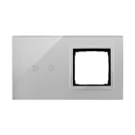 Simon 54 Touch WMDZ-01109S-071 Panel dotykowy S54 Touch, 2 moduły, 2 pola dotykowe poziome + 1 otwór na osprzęt S54, srebrna mgła