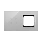 Simon 54 Touch WMDZ-01111S-071 Panel dotykowy S54 Touch, 2 moduły, 4 pola dotykowe + 1 otwór na osprzęt S54, srebrna mgła